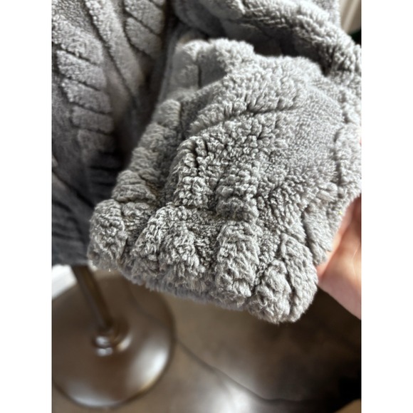 Simply Southern 1/4 Zip Sherpa Pullover Sweater Grey Womens Medium NWT Soft Cozy - Picture 4 of 12